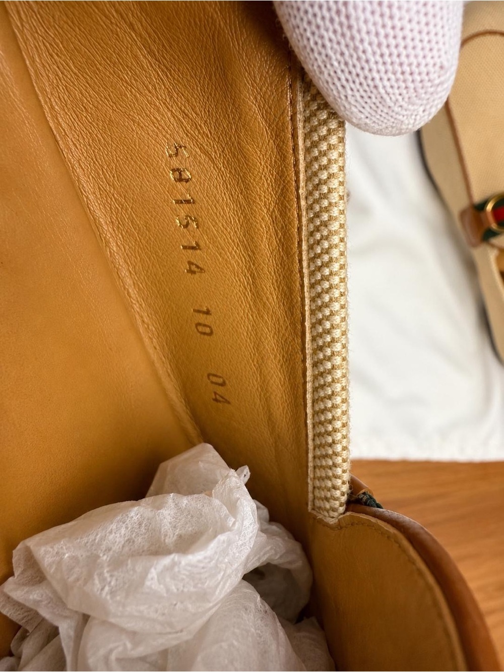 Authentic Gucci Horsebit Web Loafers Beige Canvas Brown Leather /Made Italy - Picture 6 of 7